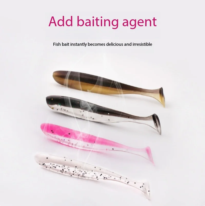 

Two Color T Tail Soft Worm Lure Realistic Swim Action 5.5 6.3 7cm Bionic Soft Bait Freshwater Saltwater Bass Pike Trout