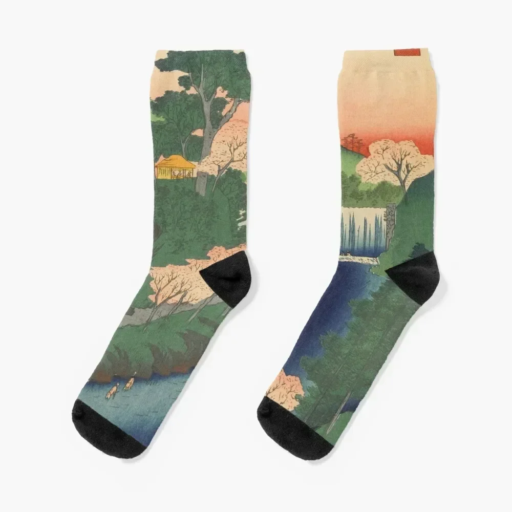 

Otonashi River Park Vintage Ukiyo-e Japanese Art Socks tennis winter gifts valentine gift ideas anti-slip Boy Socks Women's