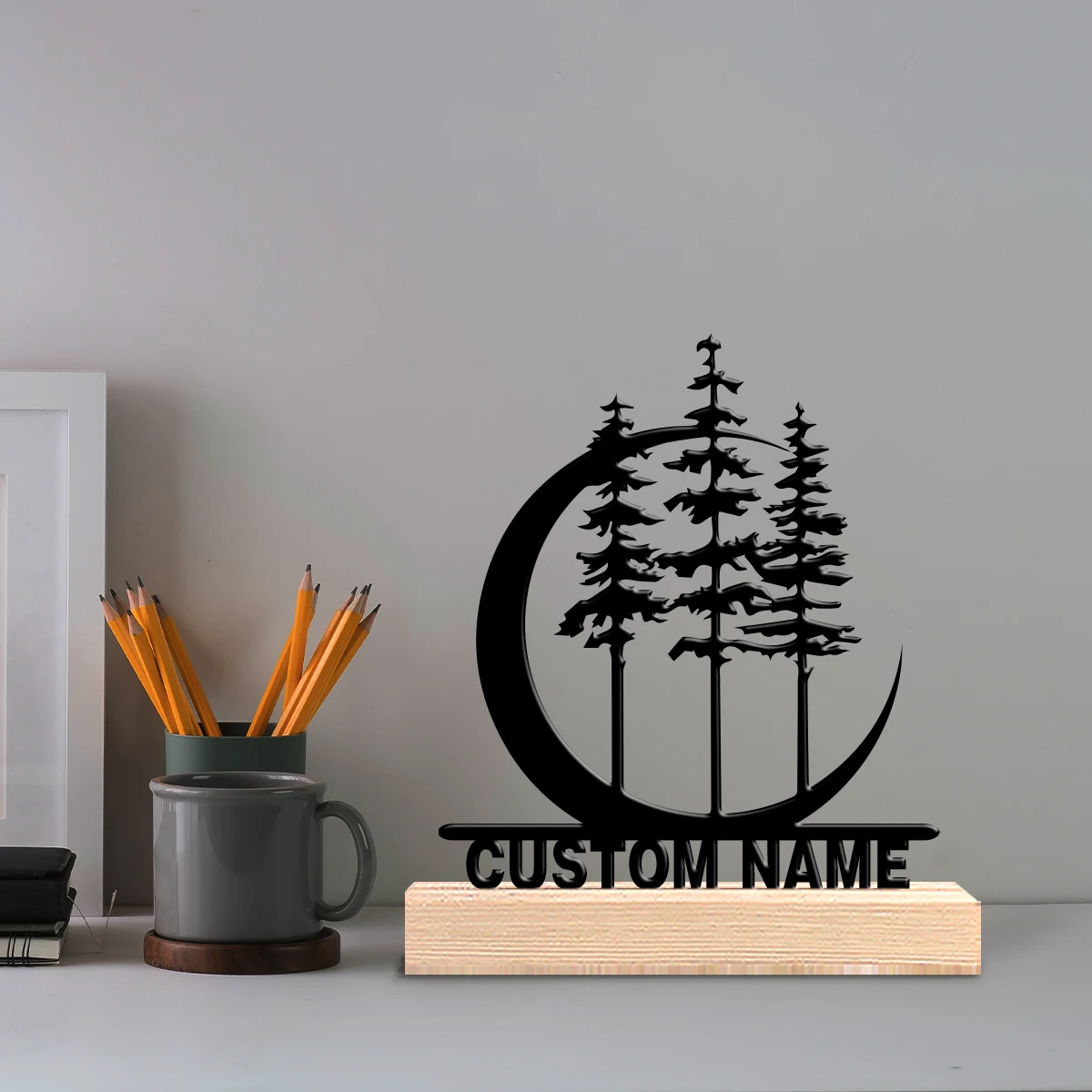 Patung Logam Pohon dan Bulan d - Home Decor Tree ulasan dan harga