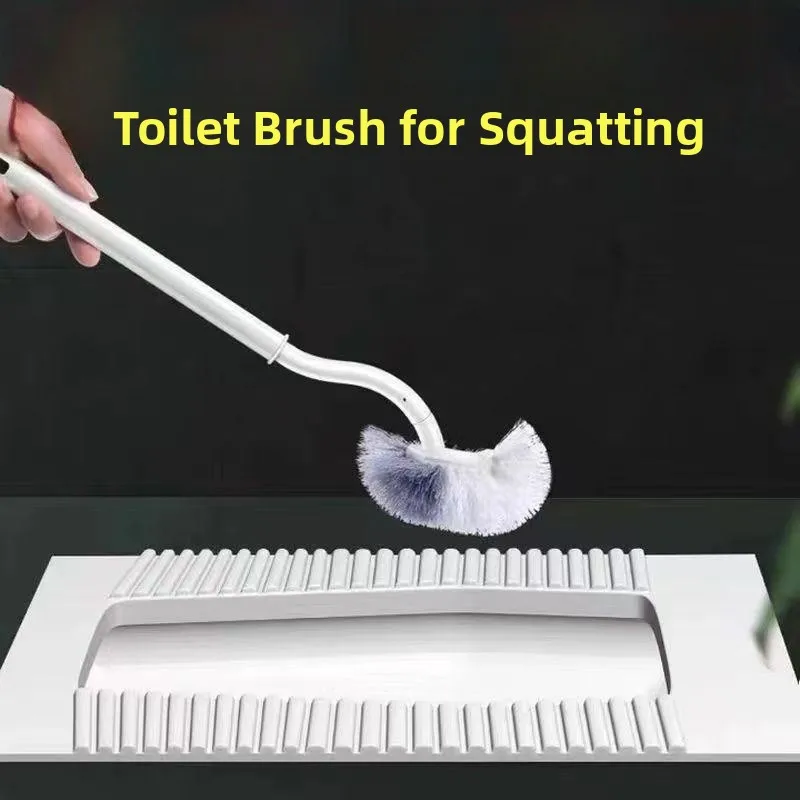 

Toilet Bru for Stool Pit Household Batoom Cleaning Tool No Dead Angle Wall Mounted Toilet Cleaner Durable Plastic Material
