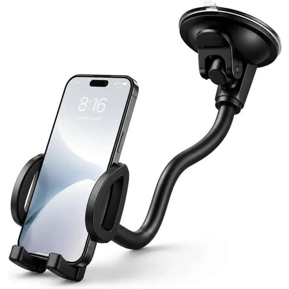 Support de téléphone à col de cygne réglable avec ventouse pour usages multiples