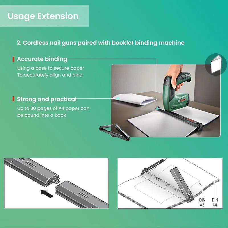 Bosch-grapadora profesional PTK, aldaba de uñas inalámbrica recargable de 3,6 V, tira de almacenamiento de uñas, luz indicadora LED para ventana de visualización