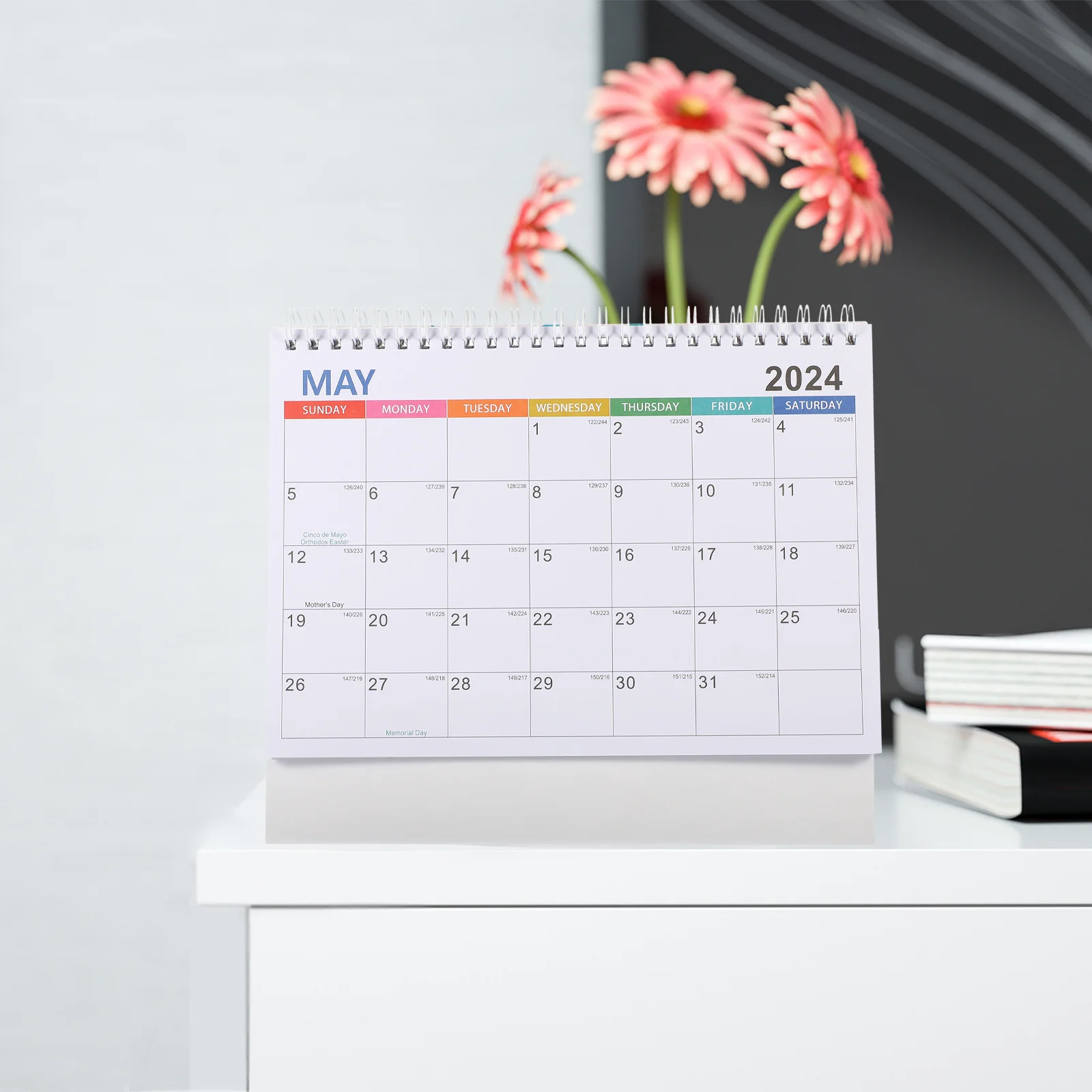 

Minimalist Desk Bright Simple Design For Office Home Use Daily Month Calendar Students Supply Decorative Standing Calendar