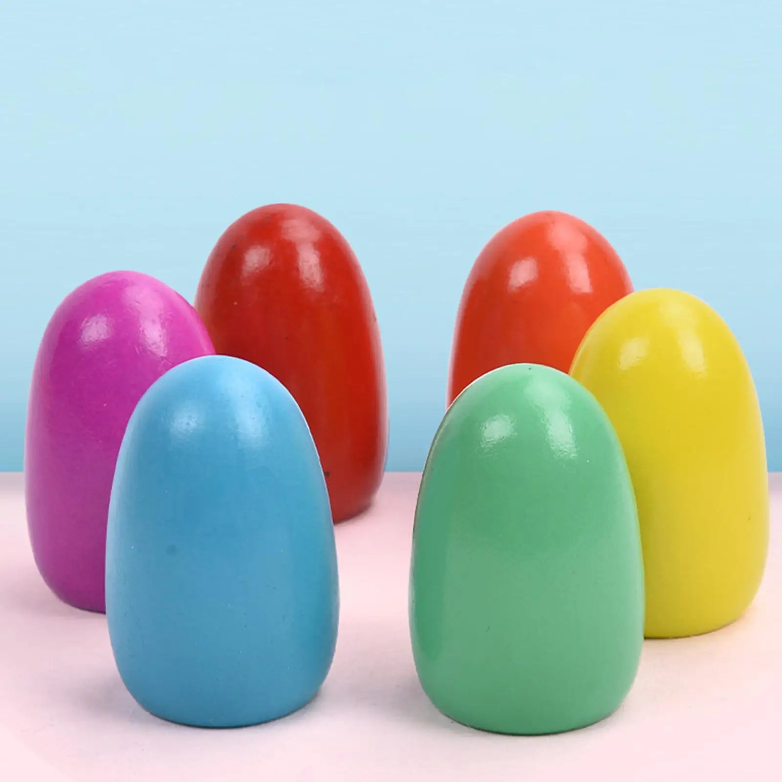 6 Pieces Egg Spoon Race Game Hand Eye Coordination Preschool Learning Toy Educational Toy for Party Yard Lawn Outdoor Kids view 5