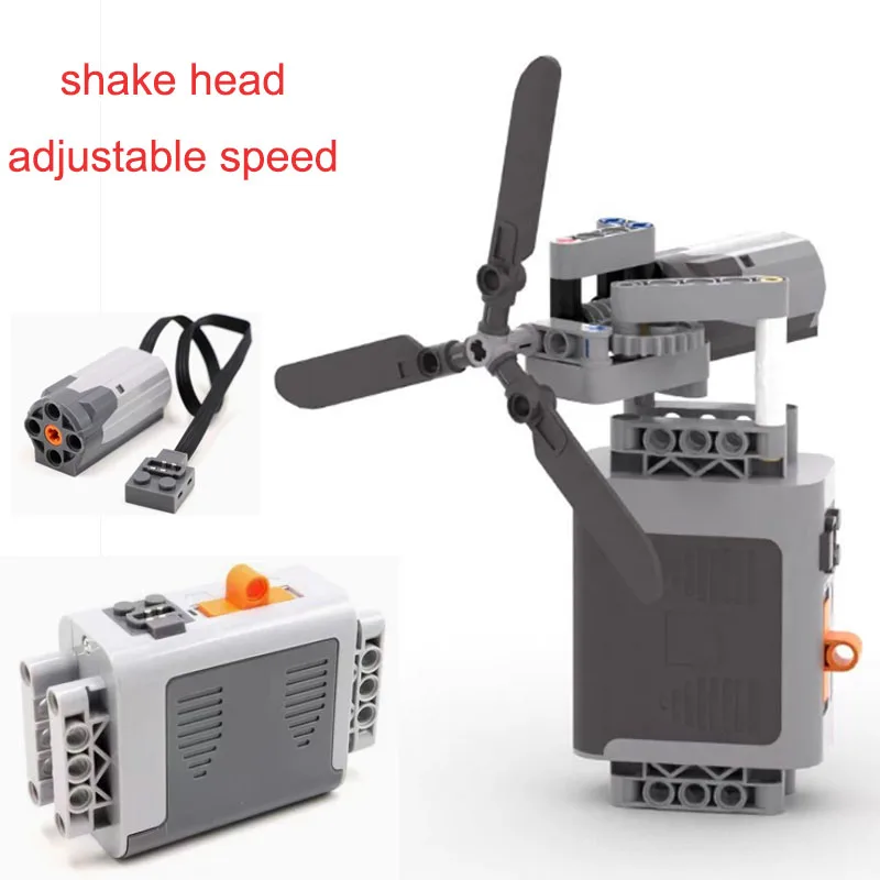 

Динамическая модель электрического вентилятора MOC с функцией вращения головки и регулировкой скорости, конструктор с функциональными элементами, развивающая игрушка для студентов, подарок