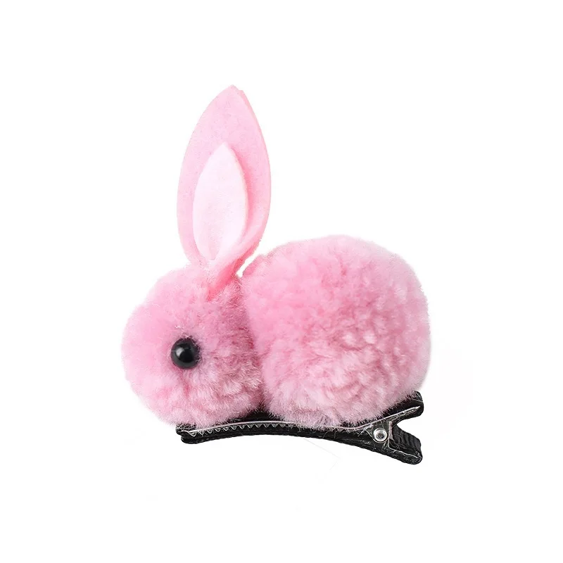Cute Plush Rabbit Hair Rope for Children Plush Rabbit Hair Clip Hairband Hair Accessories