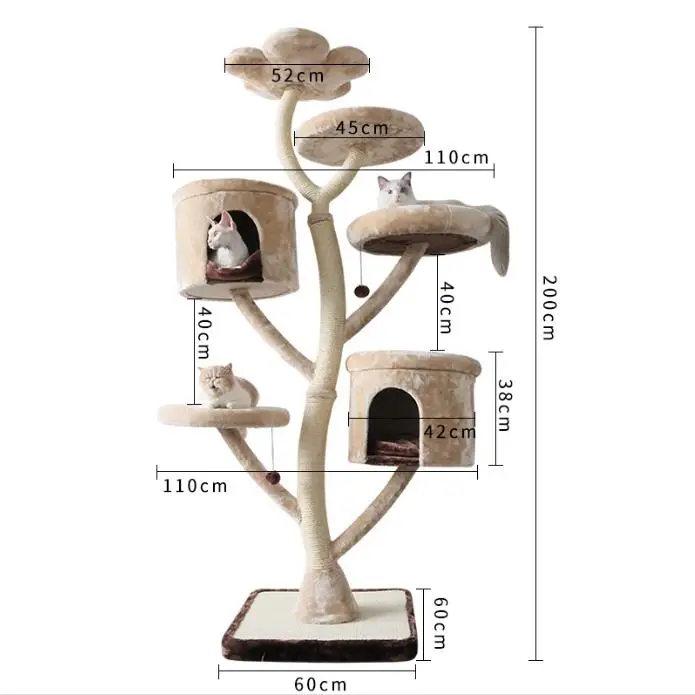 

Hot Selling Natural Paradise Cat Tree Pet Houses Furniture With Factory Prices