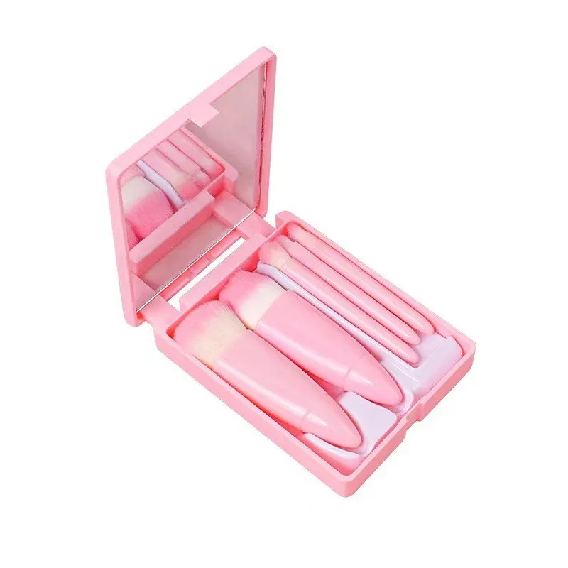 5-spiegeldoos make-upborstelset Nieuwe reis draagbare multifunctionele losse borstel Blush Brush Beauty Tool