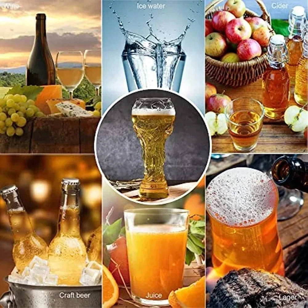 Vaso de Cerveza con Forma de Trofeo para Hombre, Decoración para el Hogar, Bar, Días de Partido y Regalos para Fanáticos del Fútbol, 450/600/900 ml