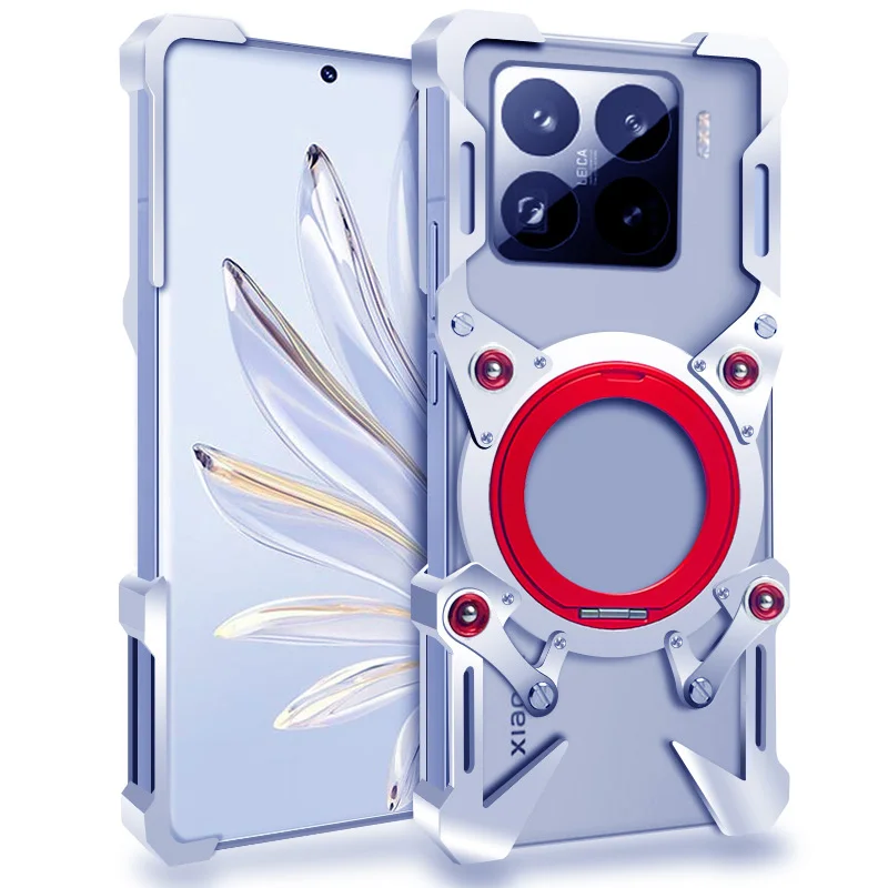 

Aluminum Frameless Case For Xiaomi 17t Pro Rotating Bracket Shell Metal Rimless Shockproof Cover For Xiaomi 17T