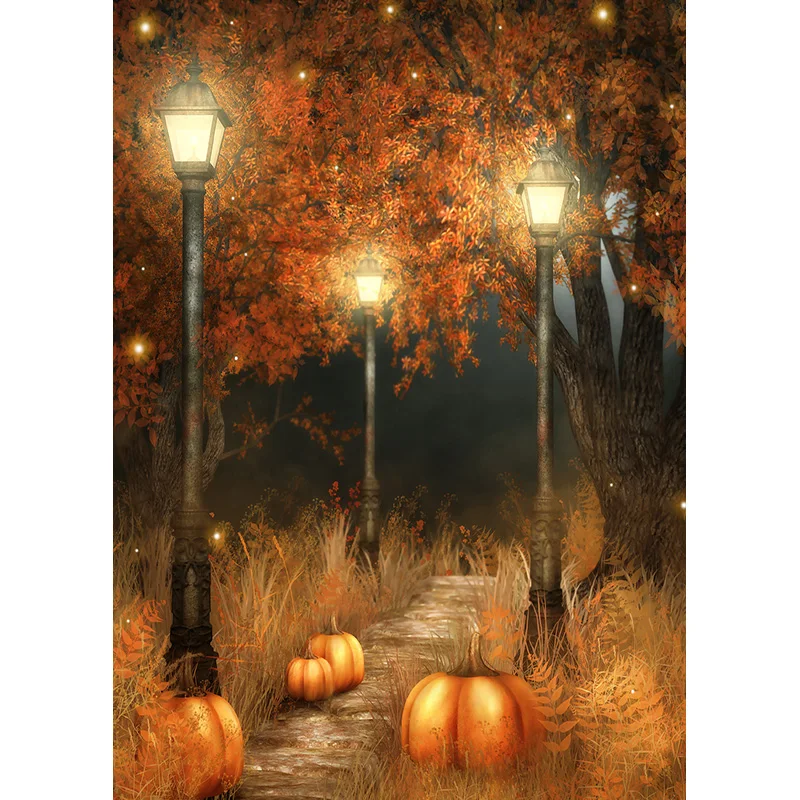 Halloween Backdrop Pumpkin Lantern Castle Forest Moon Tombstone Baby Photography Background For Photo Studio Props 21819 NG-06