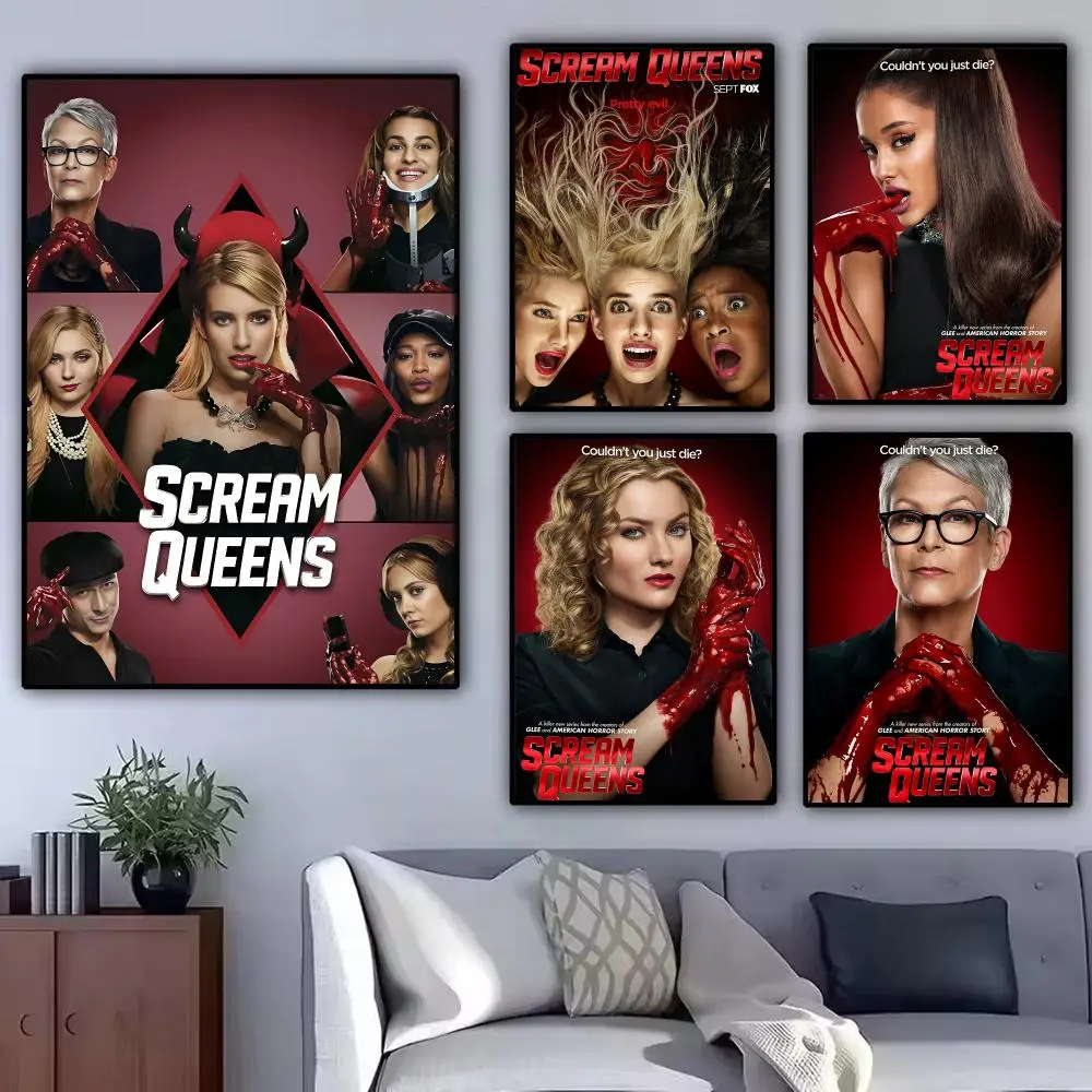 TV Drama S-Scream Queens Painting Calligraphy Modern Canvas Poster Wall Art Aesthetic Bedroom Decor for Cafe Home Gift