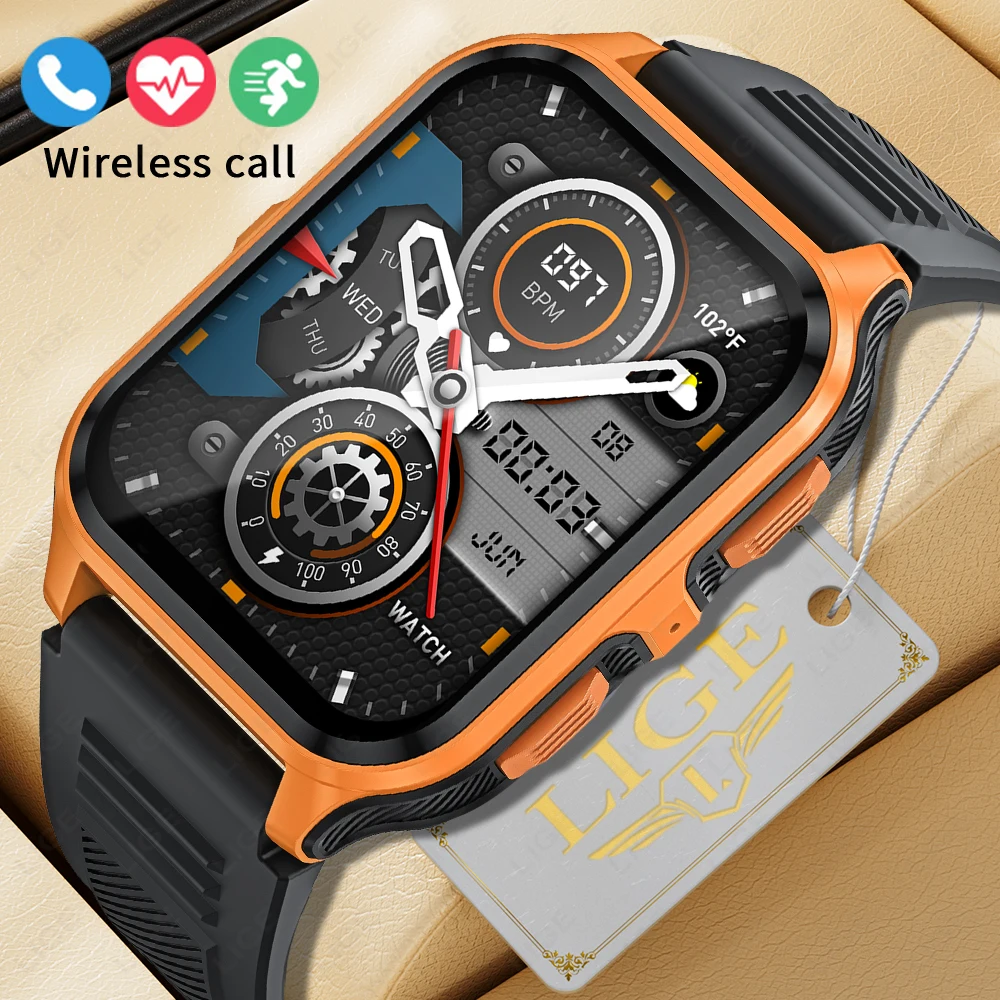 

LIGE New 2024 Smart Watch Men Women BT Call 1.83 Inch Full Screen Touch 3ATM Waterproof Wristwatch Information Alerts Smartwatch