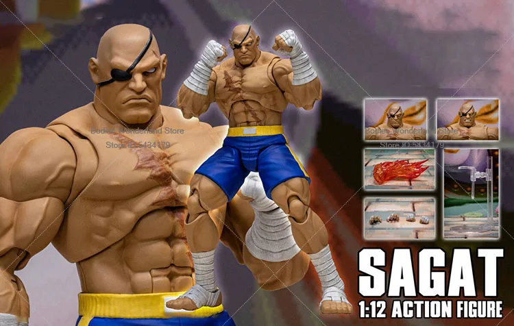 

В наличии: Коллекционная фигурка Storm Toys SFSA03, масштаб 1/12, мужской солдат, аниме-персонаж Сагат из классического файтинга, 6 дюймов