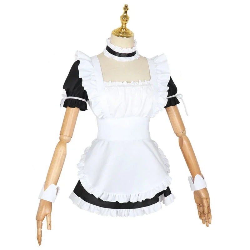 Anime Yosuga No Sora Cosplay Kasugano Sora Costume Women Girls White Maid Uniform Kawaii Lolita Dress For Halloween Party PA4699