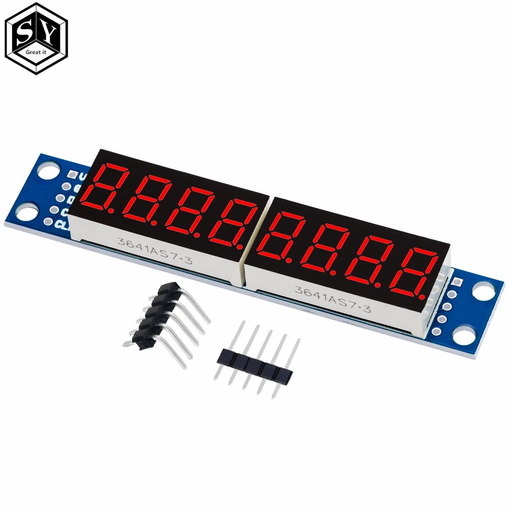 BAISHUN MAX7219 CWG 8-Digit Digital Tube Display Control Module Red Three IO for Arduino