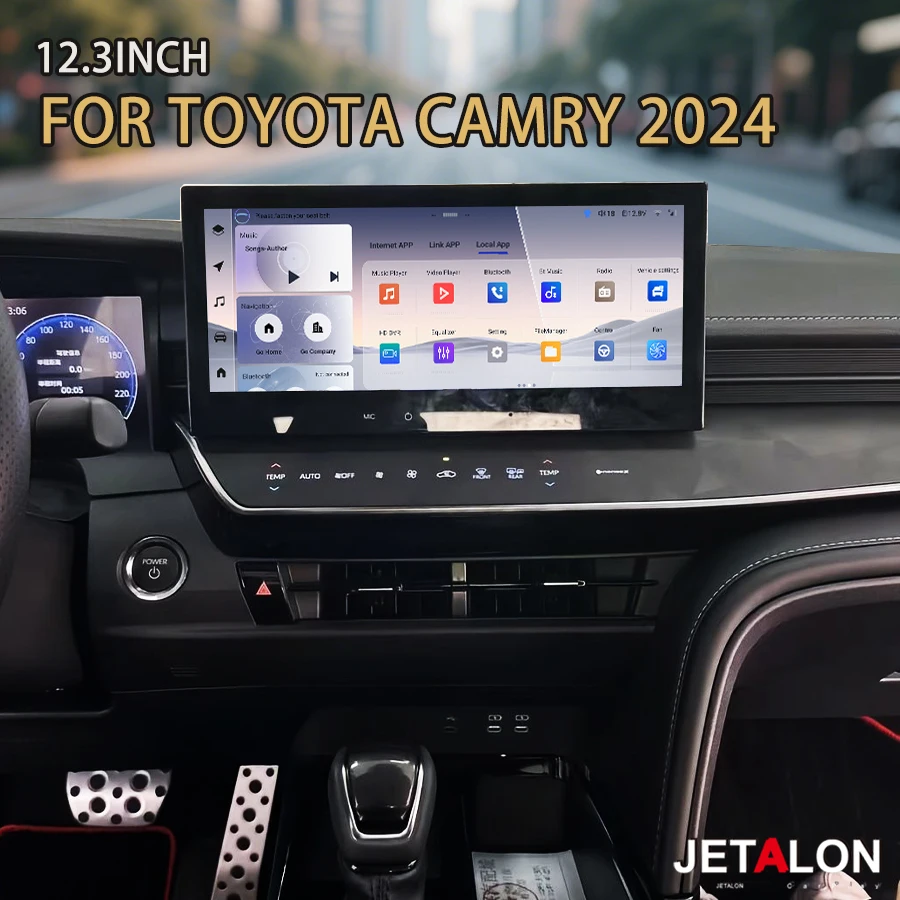 Android15 Car Radio Multimedia Wireless CarPlay 12.3inch Screen For Toyota Camry 2024 2025 Multimedia Player Stereo Head Unit 4G