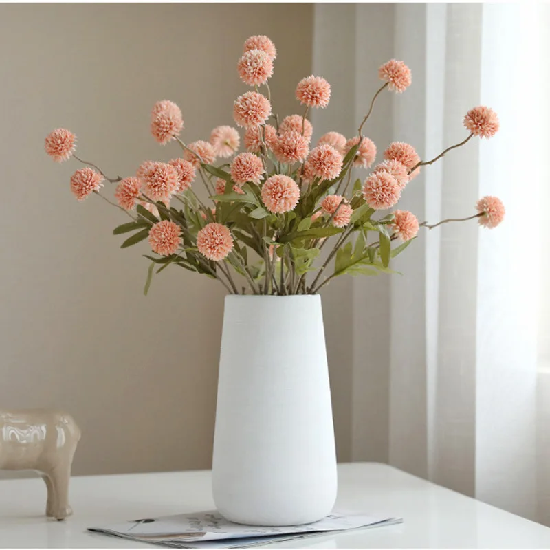 67CM Artificial Dandelion 5 Head Chrysanthemum Home Decoration Bedroom Living Room Decorations Silk Flower Wedding Decoration