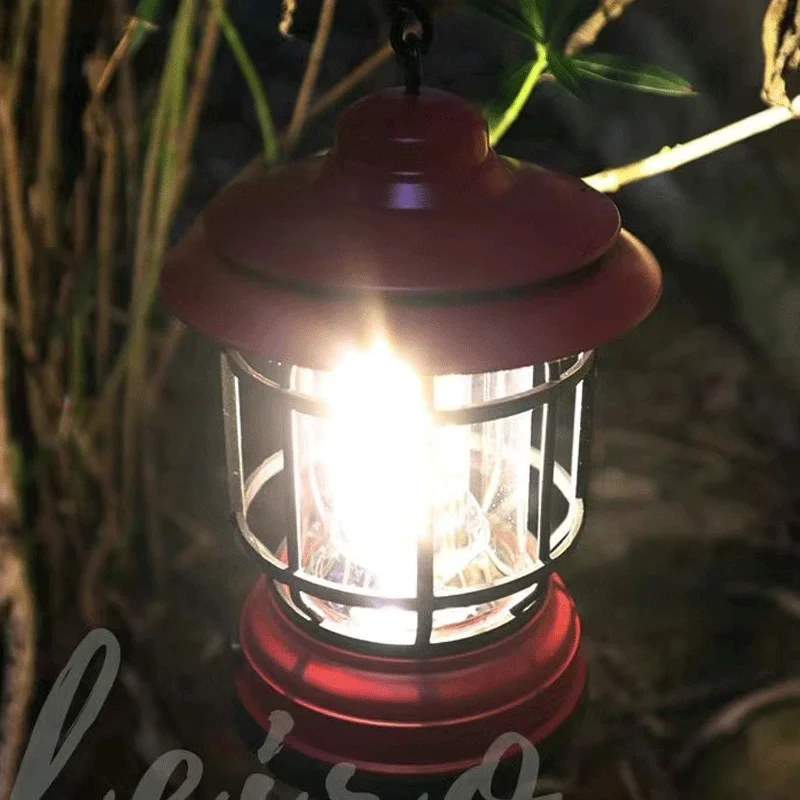 Outdoor Solar Camping Light Tent Home Courtyard Light Control Automatic Lighting New Atmosphere Retro Light