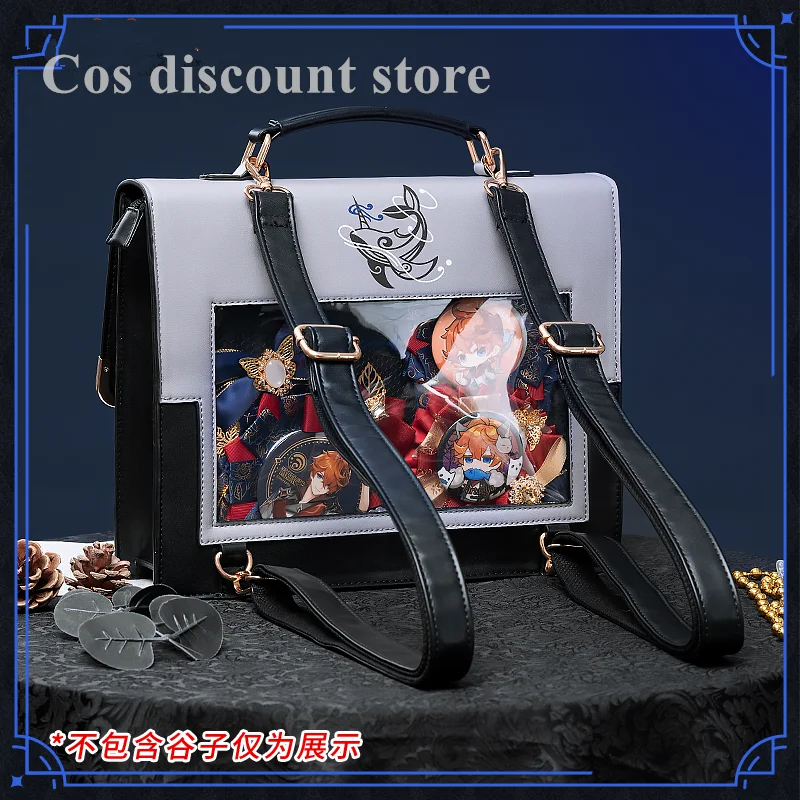 Tartaglia Preppy Commuter Bag Game Genshin Impact Messenger Bag Cosplay Theme Impression Backpack Student Handbag 2024 New