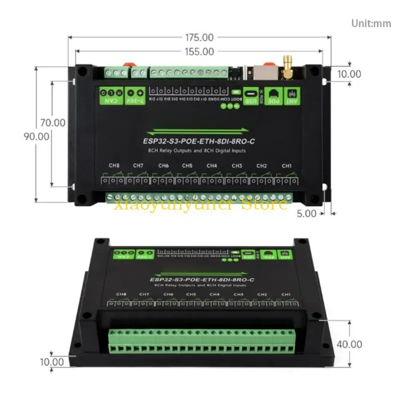 P9JB Modul Ethernet 8 Arah Industri Penggantian RS485 Komunikasi Ethernet