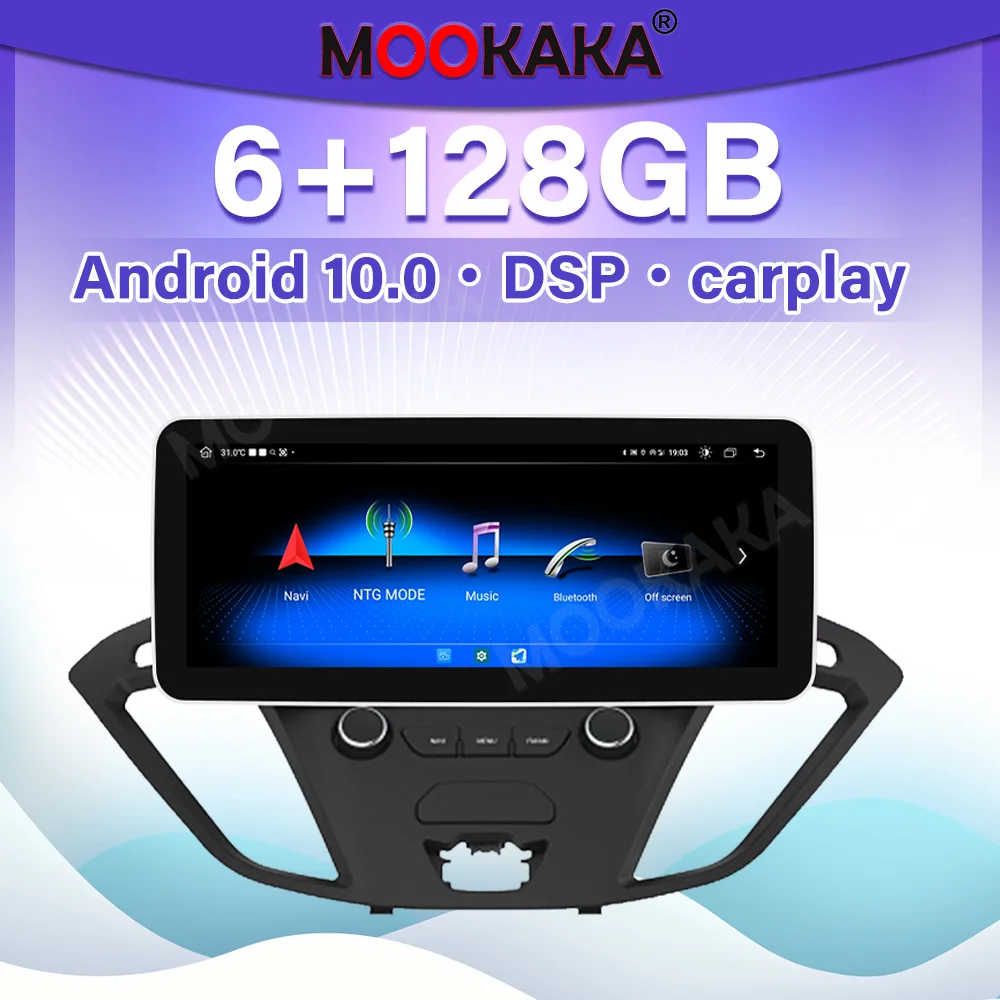 

6+128GB Android 10 Player For Ford Transit Tourneo 2016-2020 Carplay PX6 Multimedia Receiver CAR GPS Auto Stereo Radio Head Unit