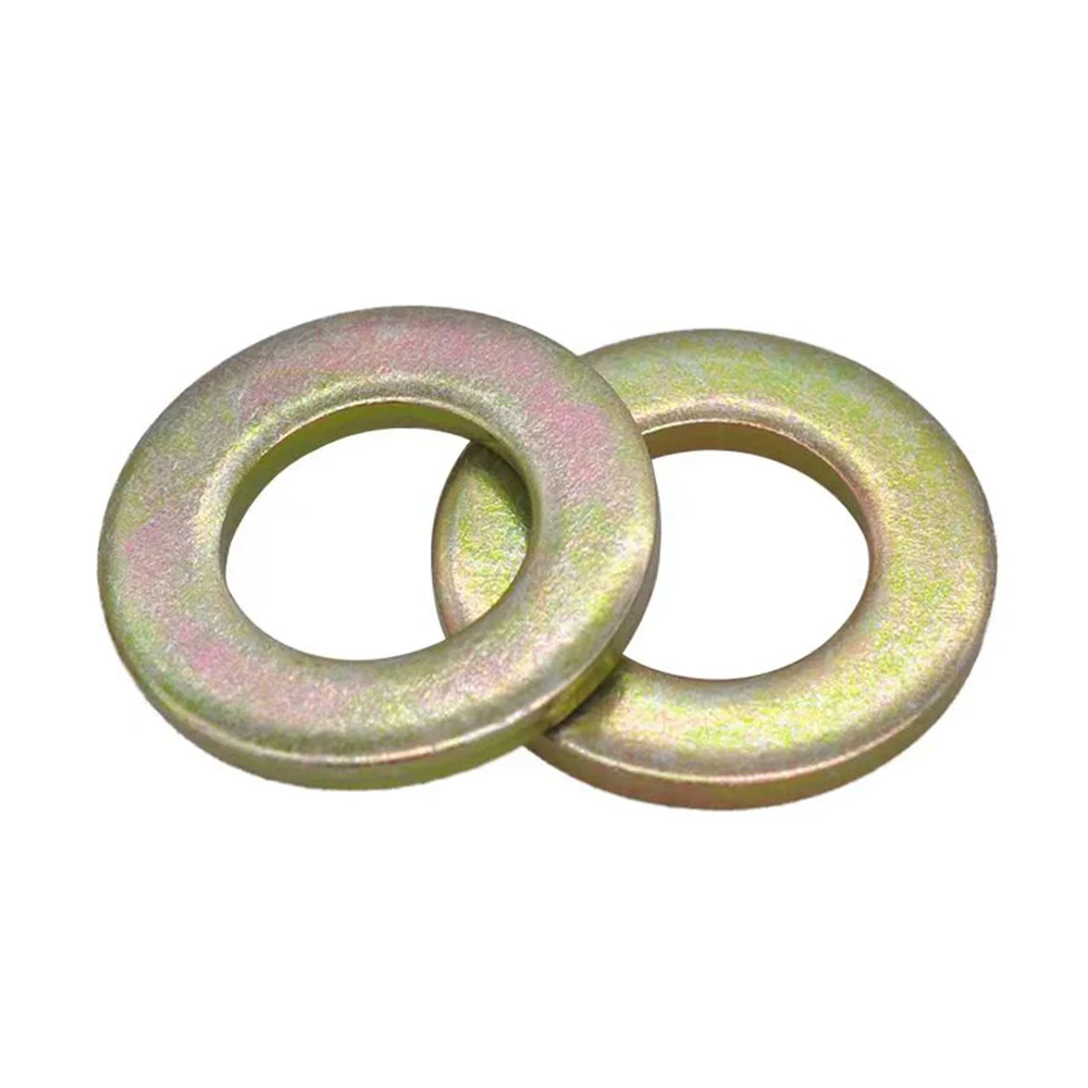 Galvanized Plain Flat Washer Color Zinc Palted Blue White Zinc Plated M3 M4 M5 M6 M8 M10 M12 20/50pcs Plain Washers Gasket
