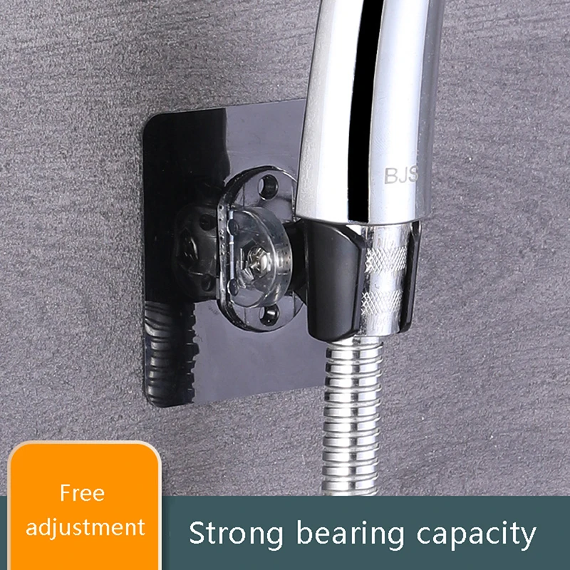 Soporte de cabezal de ducha ajustable, soporte de pared de baño, autoadhesivo, succión de mano, sin taladro, 1 unidad