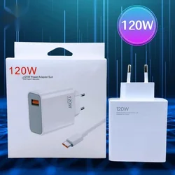 Xiaomi-Chargeur d'origine Turbo Fast Charge, 120W EU, Adaptateur Gan pour Redmi Note 11, 12, 13 Pro Plus, 5G, Mi 14, 13, 13T, Câble