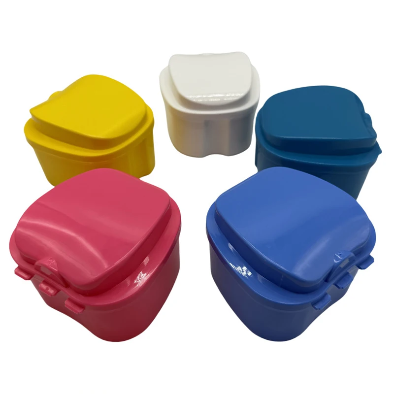 

1Pc Dentures Organizer Braces Bath Box Dentures Storage Box Net Container Orthodontic Retainer Box