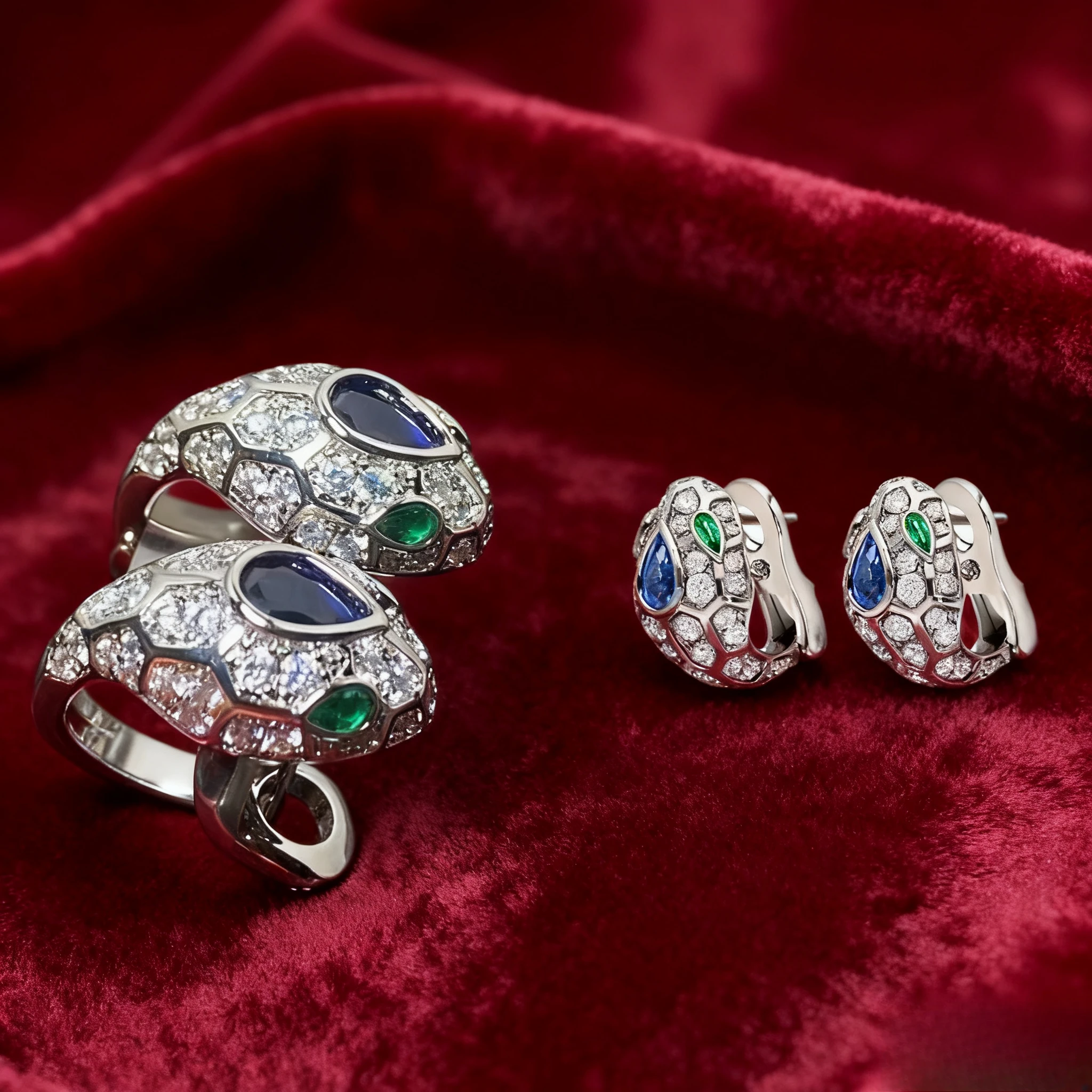 

Модные ювелирные изделия 2025. Легкие роскошные серьги в виде змеи с бриллиантами из чистого материала с нишевым дизайном и модными серьгами Serpenti.