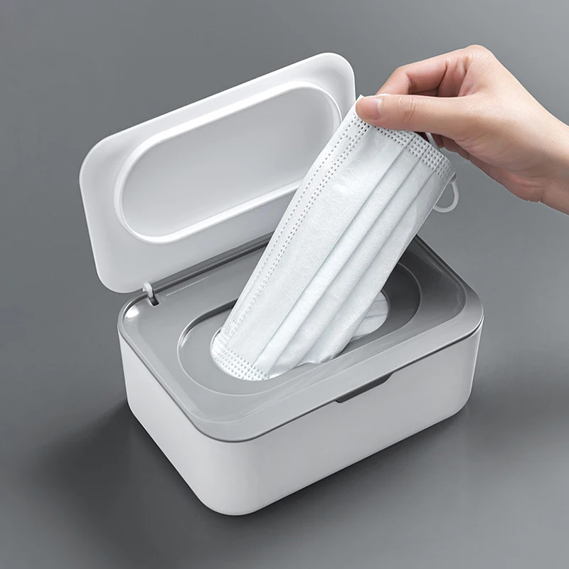 Dustproof Wet Tissue Box With Lid Baby Nappy Wet Tissue Storage Holder Dispenser For Home Car Office Paper Tissue Organizer