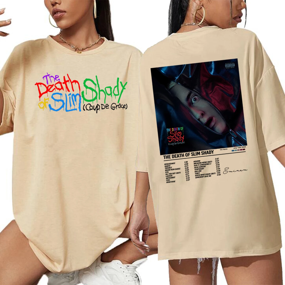 Eminem The Death of Slim Shady Coup De Grace New Album T-Shirt Summer Oversized Unisex Fan Gift