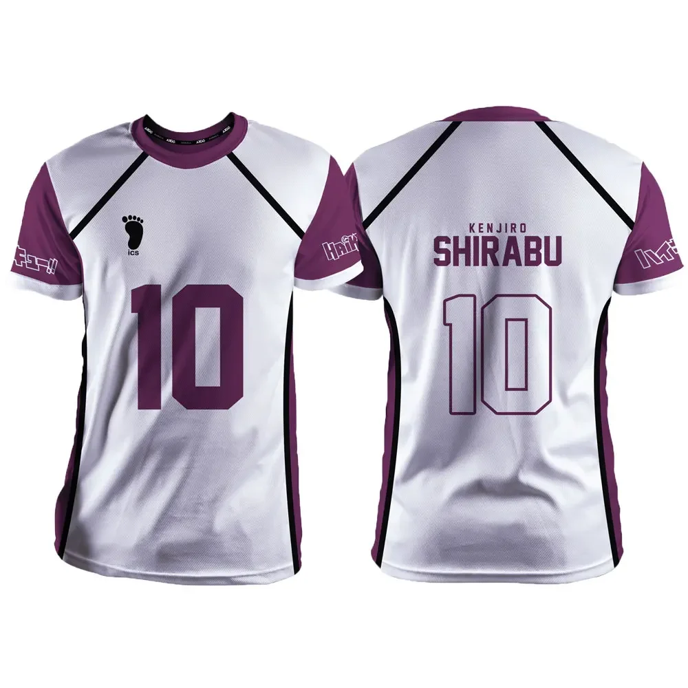 Haikyuu Shiratorizawa Cartoon Anime Cosplay Men Jersey Summer Short Sleeve Children Tee Tops 2025