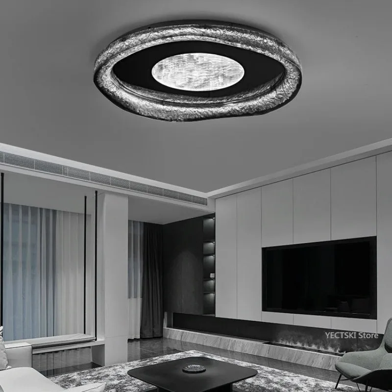 Italian minimalist bedroom ceiling light, simple and atmospheric creative circular home living room light