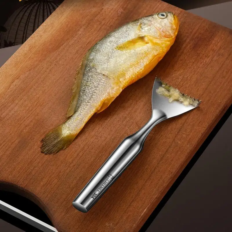 Stainless Steel Fast Cleaning Fish Peeler Scale Remover Seafood Crackers Fish Scaler Cleaner Planet Skin Brush Scraper Tool