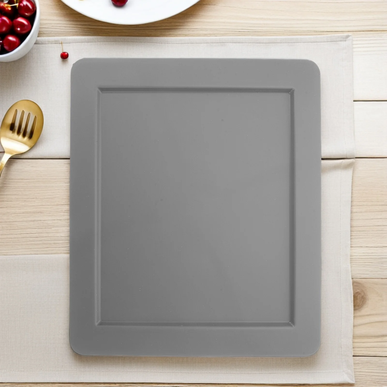 2pcs Realistic Baking Tray For Kids Sturdy Pretend Play Oven Pan Easy Clean Toddler Kitchen Accessories - Portable Play