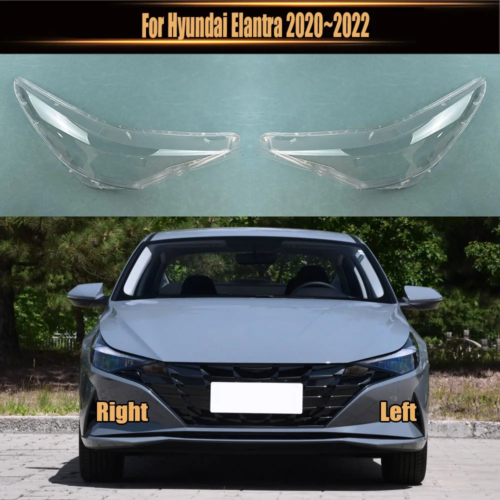 

Для Hyundai Elantra 2020 ~ 2022 крышка фары абажур лампа корпус фары линза из плексигласа заменить оригинальный абажур