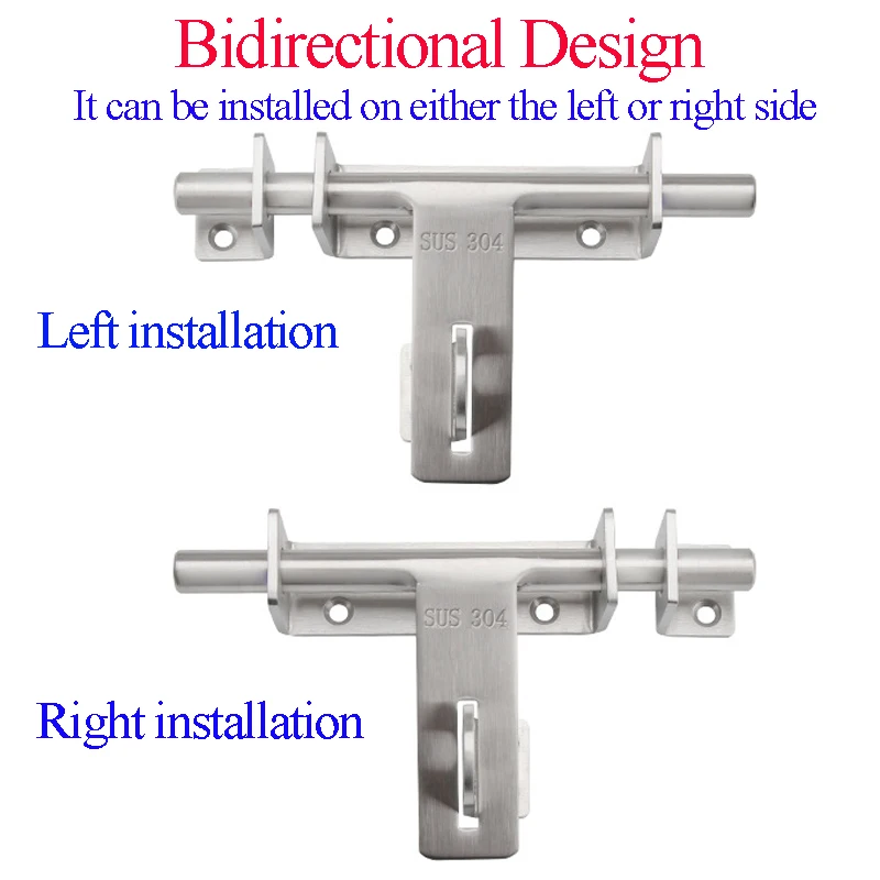 ステンレス鋼ボルト 304 高耐久左右ボルト スライドボルト ドアロックラッチ