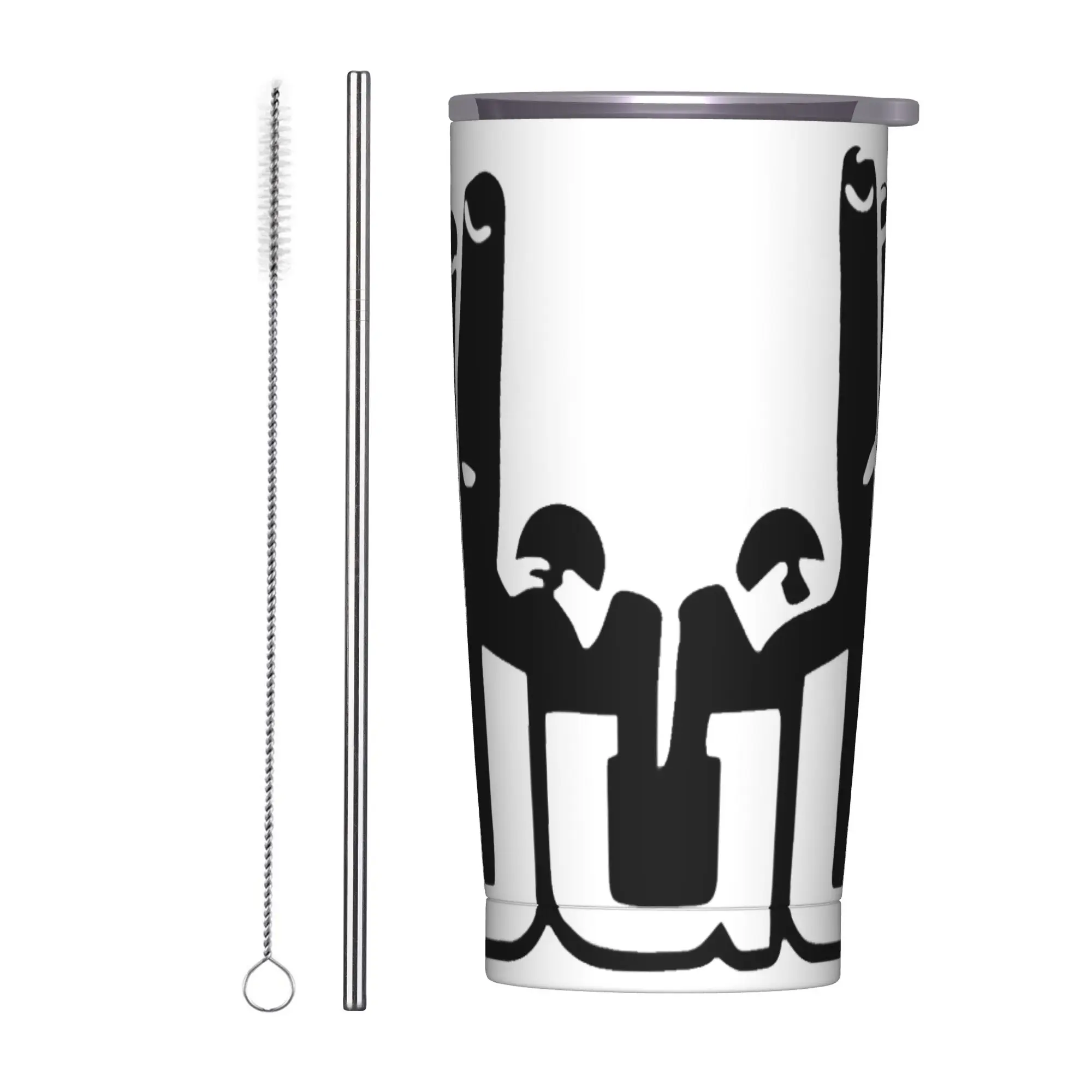 

Термокружка Jul French Rapper Hip Hop с двойными стенками, вакуумная, с соломинкой и крышкой, непроливаемая, для воды