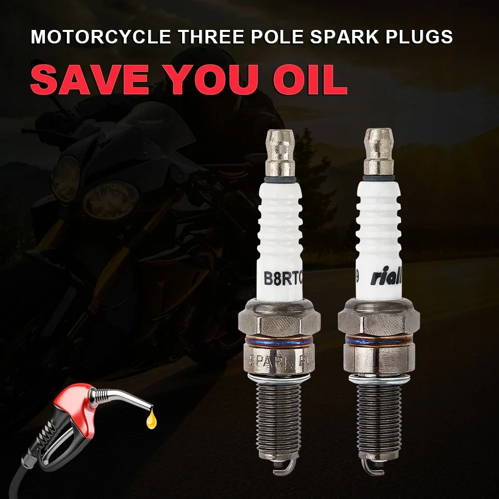 1PCS Motorcycle Original Iridium Spark Plugs CPR8EA-9 B8RTC-9 Fit For Honda Haojue Suzuki Yamaha 125 150 Longxin 500 Accessories