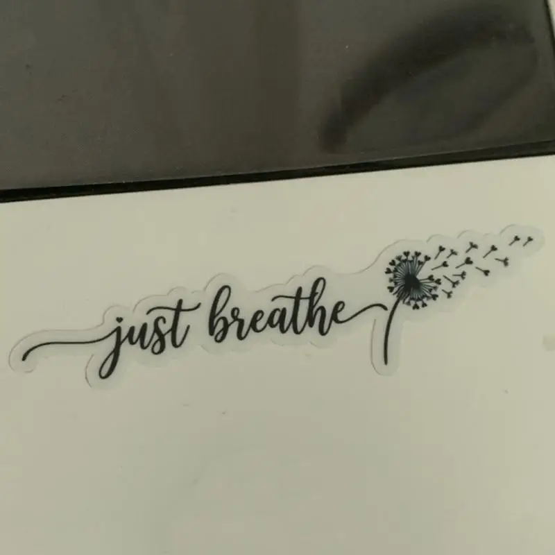 Quote Car Sticker Set, Script Flower Pattern Mirror Accent New