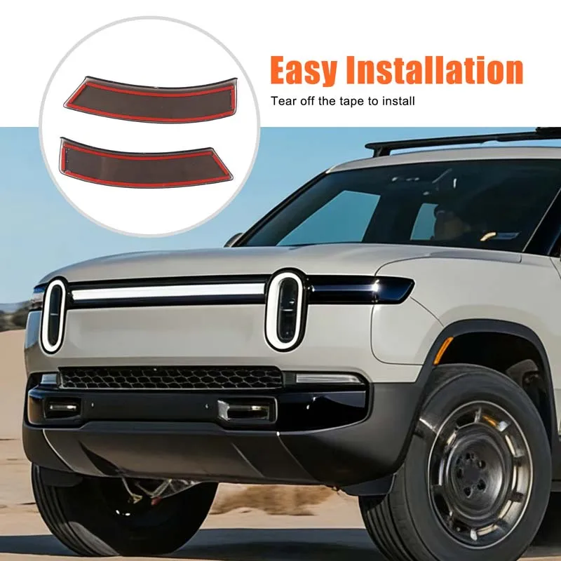 

For Rivian R1T ABS Car Styling Front Turning Light Protective Cover Decorative Sticker Car Exterior Accessories