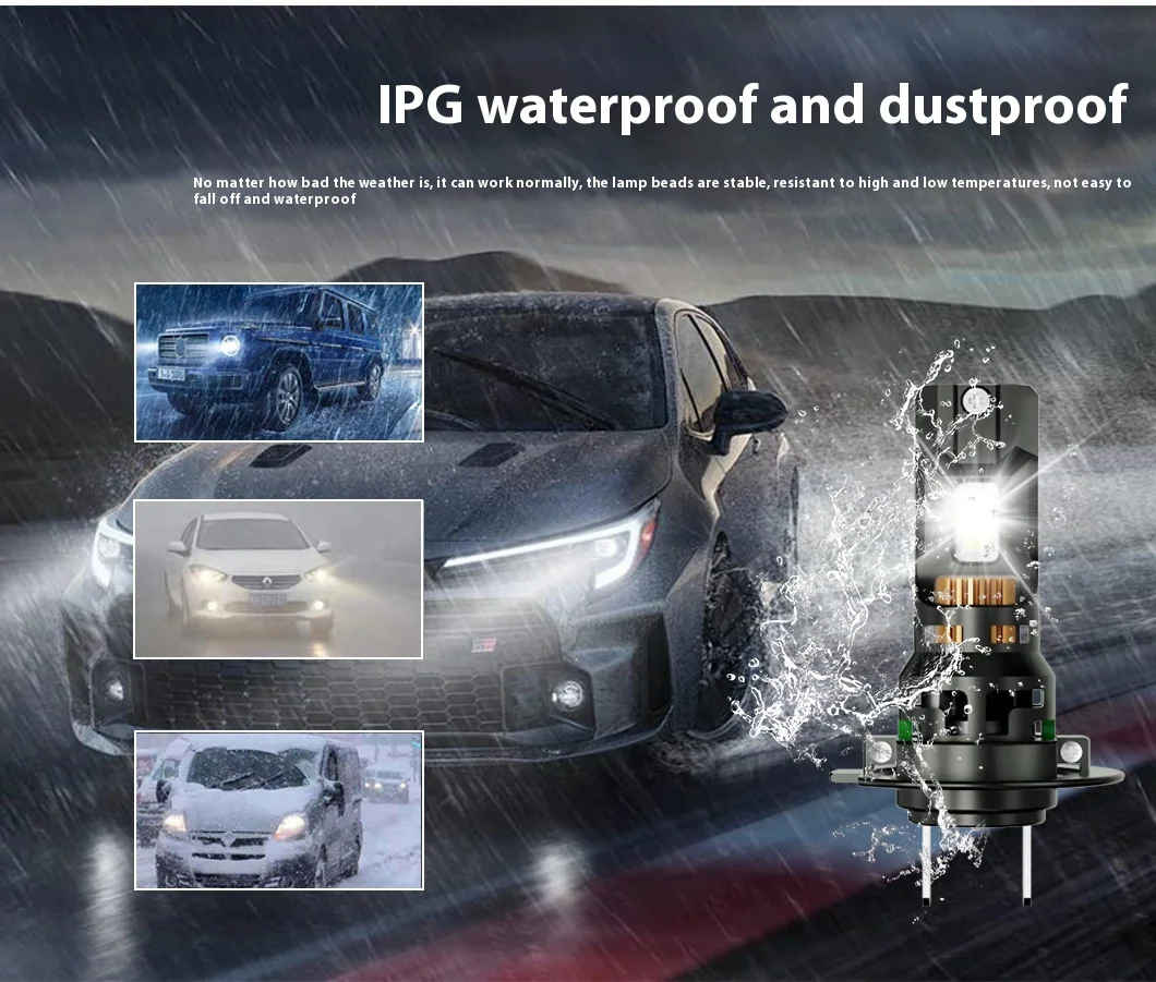 ZTZPIE Top 6500K 300W 30000LM H7 H11 H4 6005Hb3 9006 Hb4 1:1 Led Headlight Bulb Car Fog Light 12V Canbus  Auto Headlamp image 6
