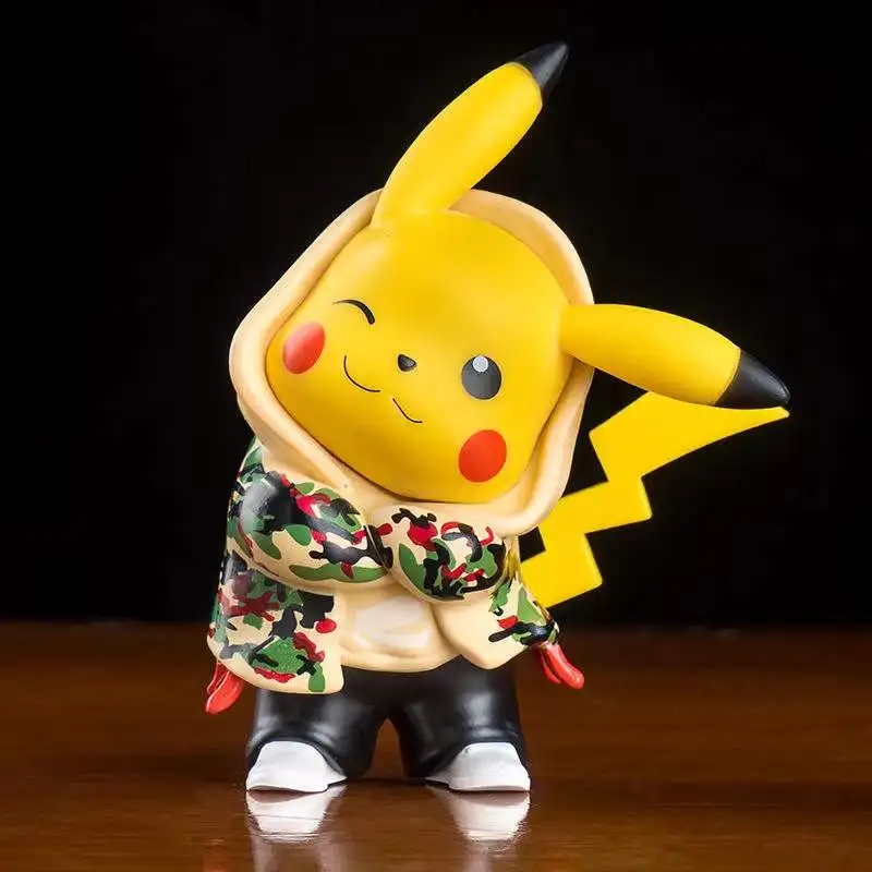 Figura de acción de Pokémon Pikachu, Mini Q, modelo de dibujos animados lindo, juguetes de PVC, regalos para niños, 8CM