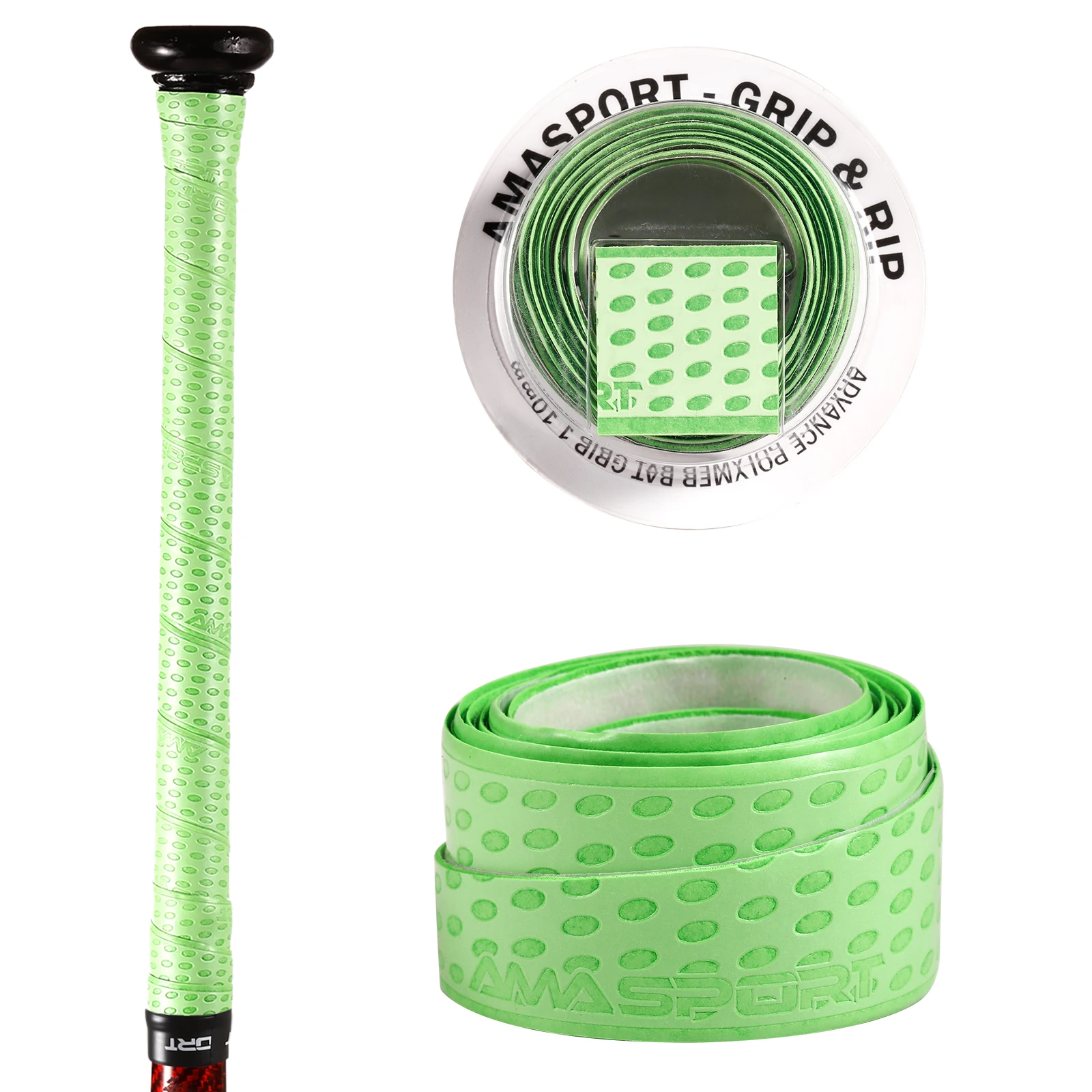 AMASPORT Baseball Bat Grips Experience Sports Entertainment Pure Baseball Accessories Non-Slip Baseball Bat Wrap Tape