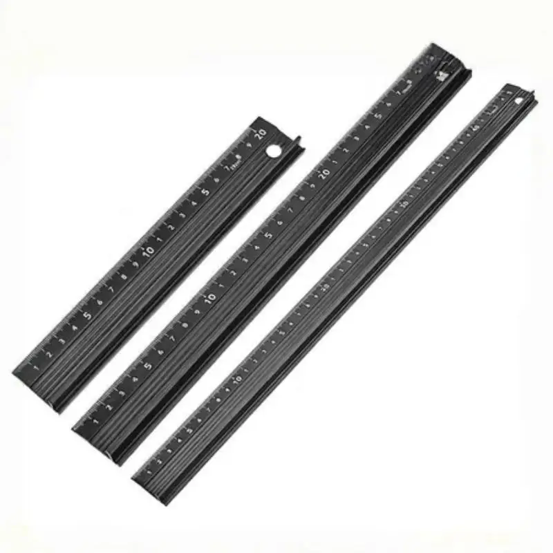 20/30/45cm Non-Slip Aluminium Alloy Ruler Marking Metal Safety Cutting Art Craft Multi-Functional Aluminium Alloy Ruler