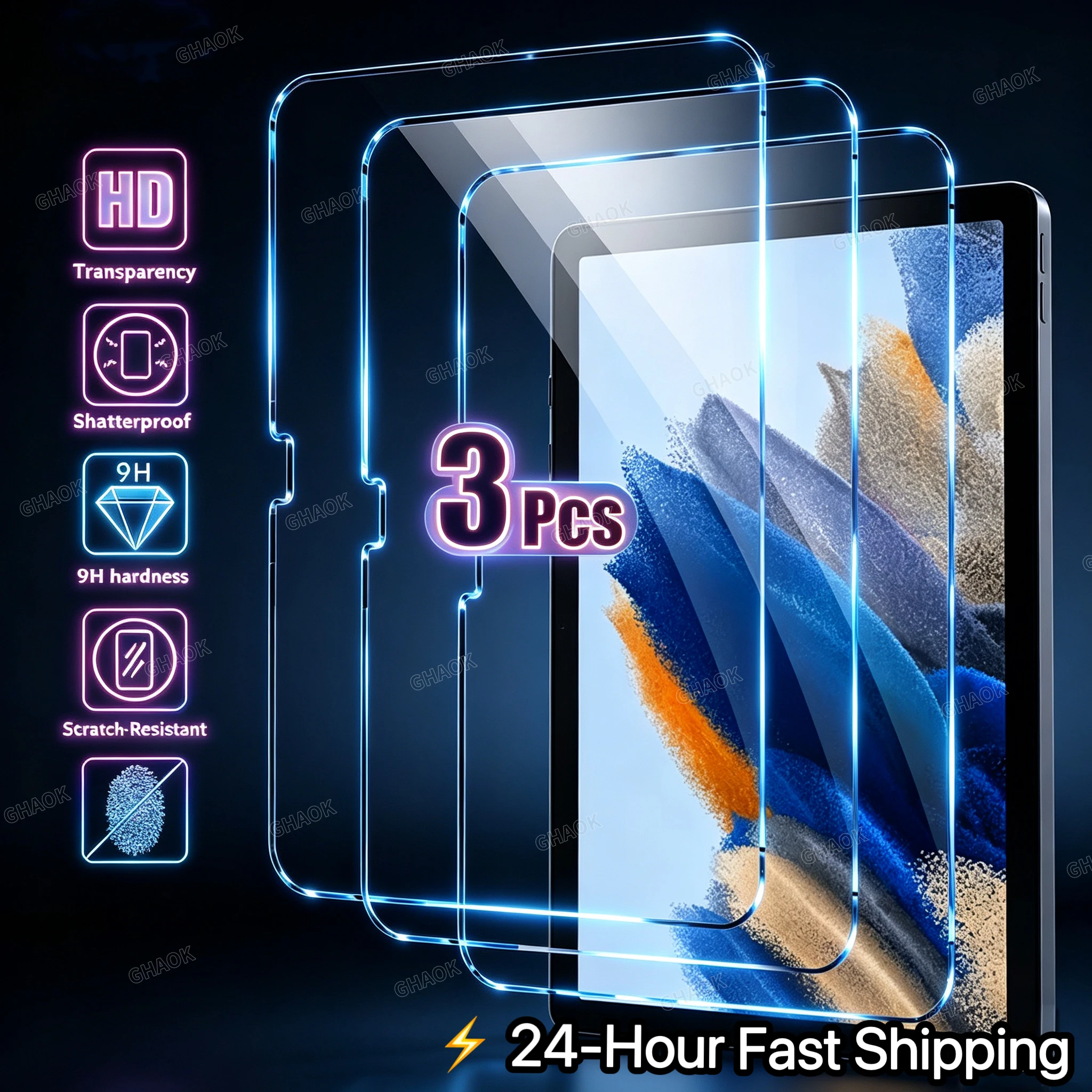 3 szt. Szkło Hartowane Ochronne na Ekran do Lenovo Idea Tab Plus Pro 12.7 11 12.1 cala Folia 9H