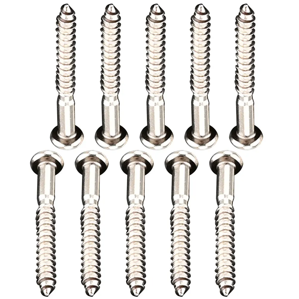 

10 Pcs Guitar Bridge Screws Front Base Plate Adjustment Electric Repair Metal Neck Mounting Accessories