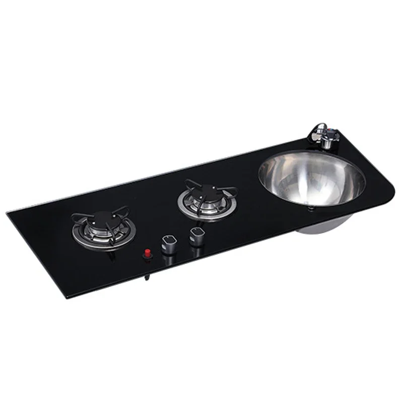 new RV camper small size with sink integrated stainless steel double burner gas stove GR-B219 Gas stove